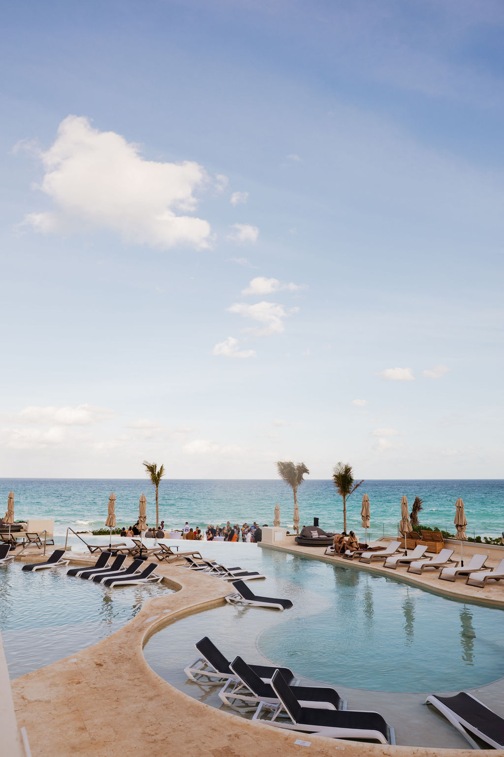 Sports themed welcome party for Cancun destination wedding weekend