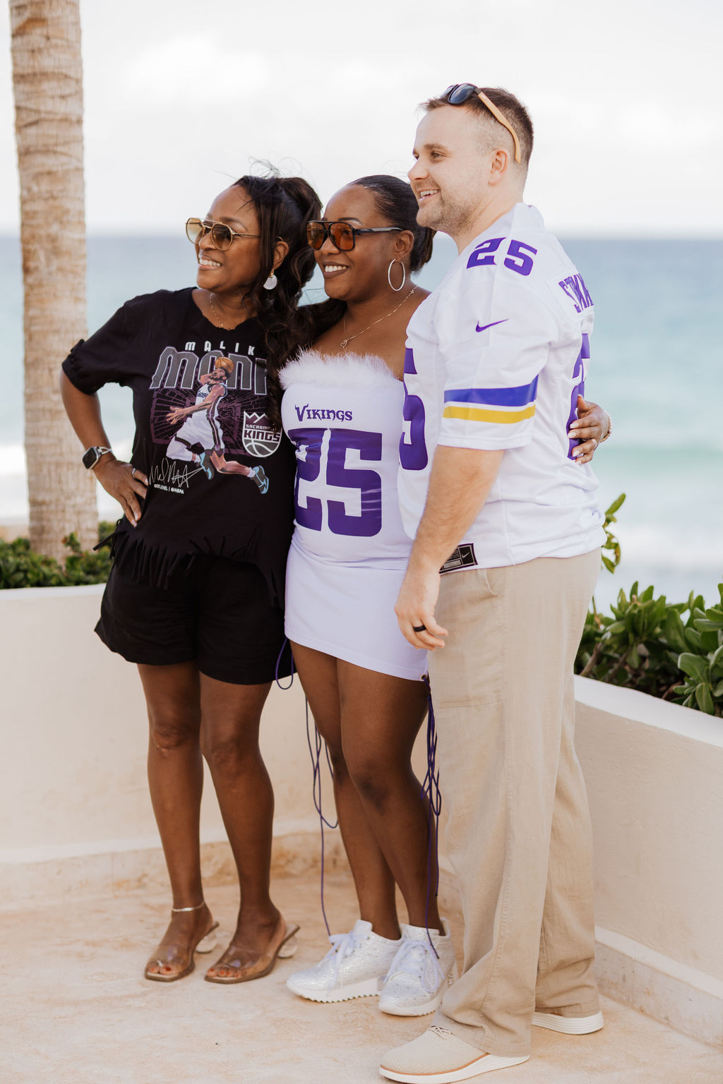 Sports themed welcome party for Cancun destination wedding weekend