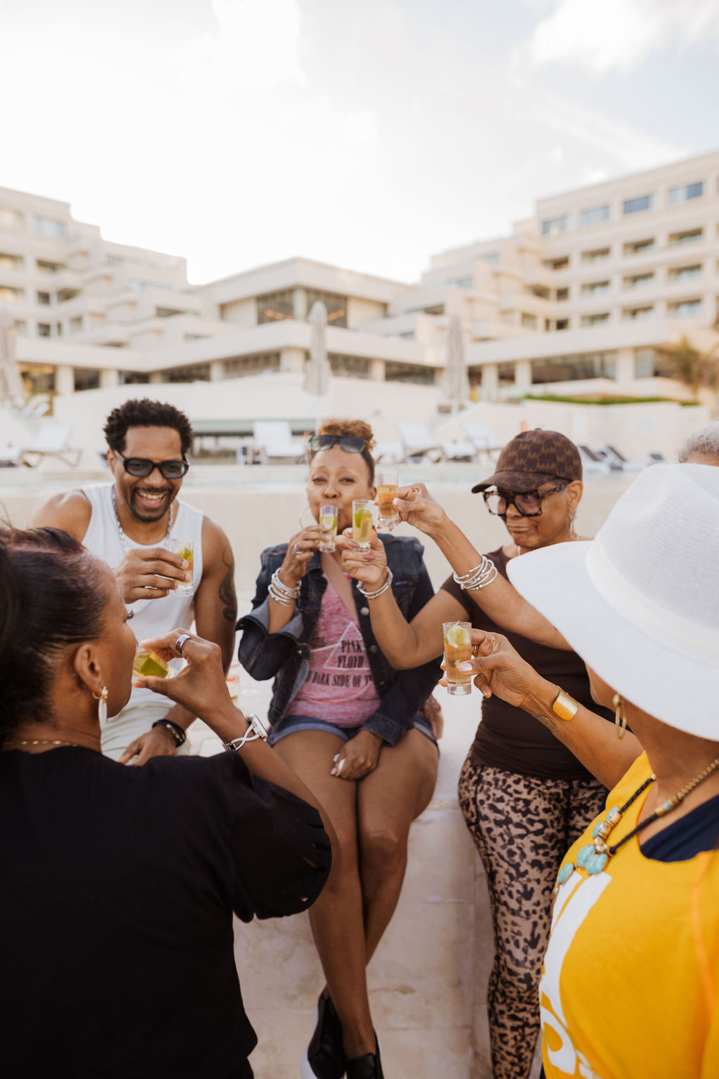 Sports themed welcome party for Cancun destination wedding weekend