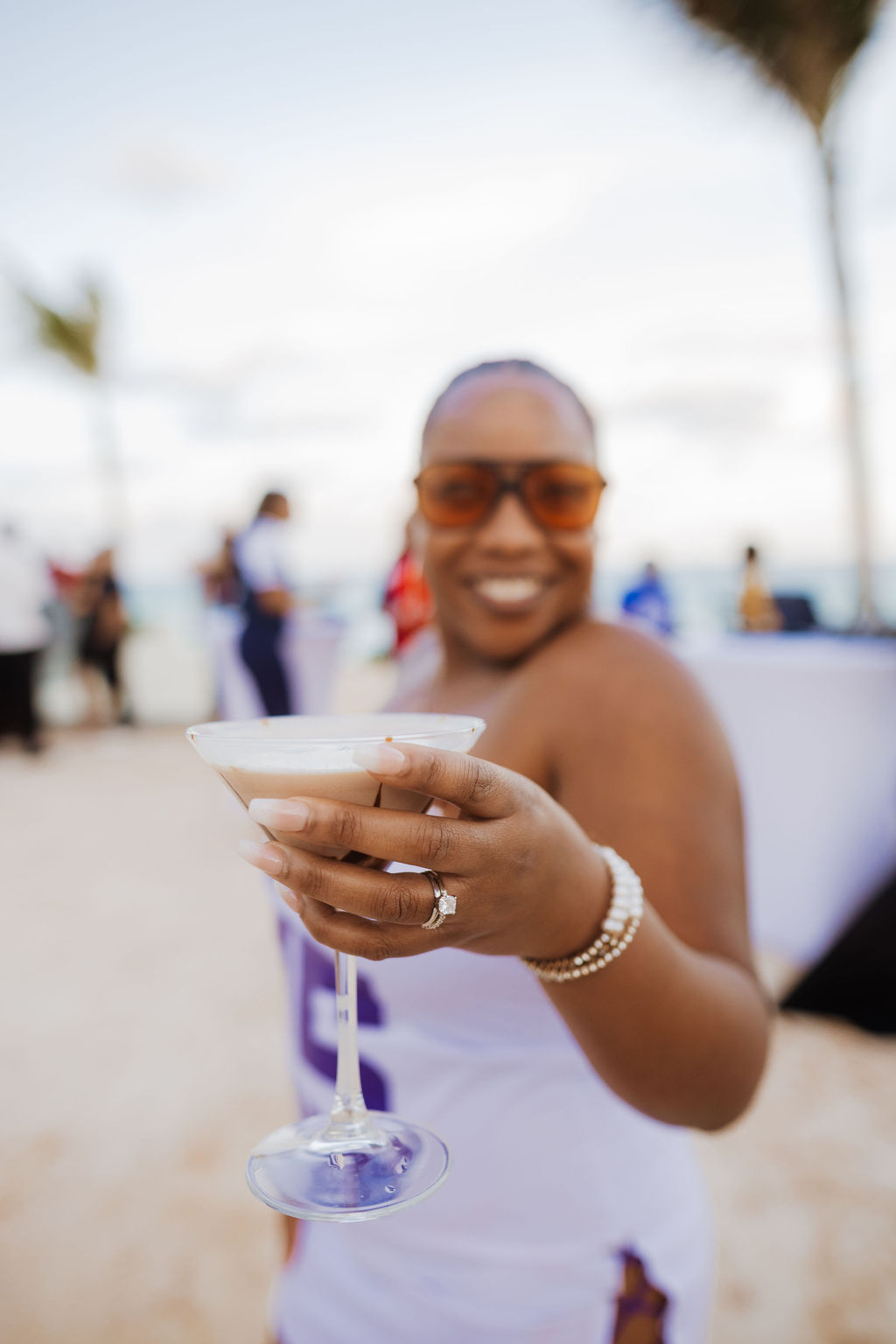 Sports themed welcome party for Cancun destination wedding weekend
